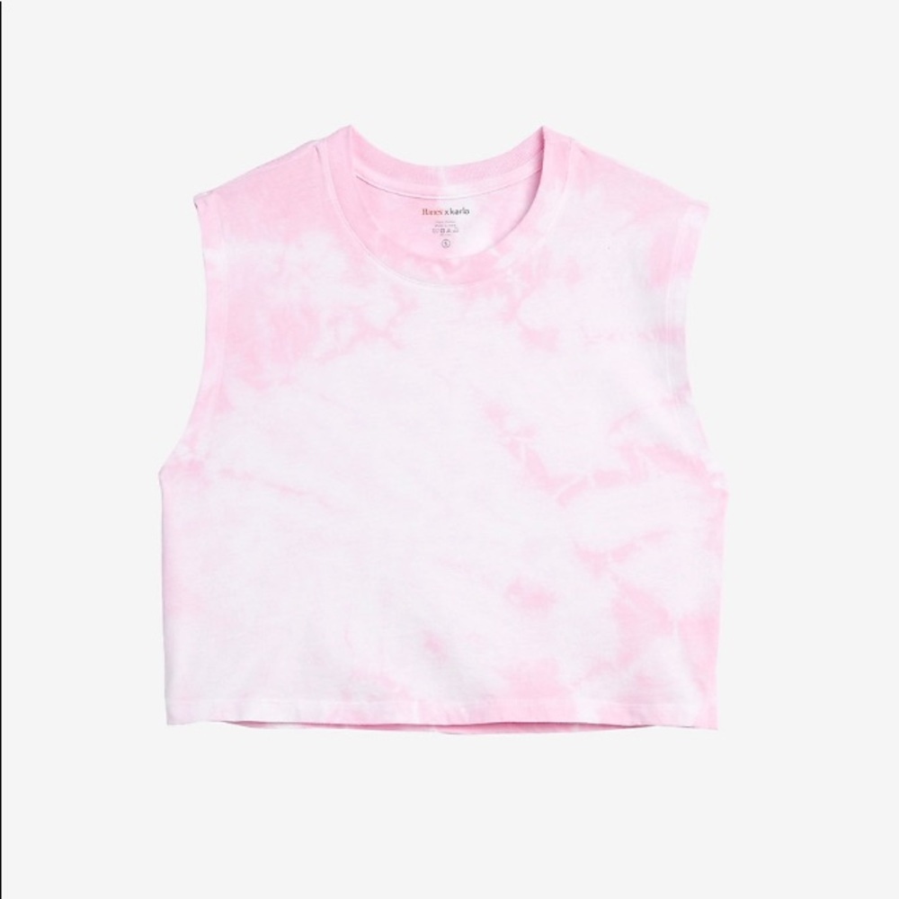 X Karla Sleeveless Cropped Tie Dye Tank by Express